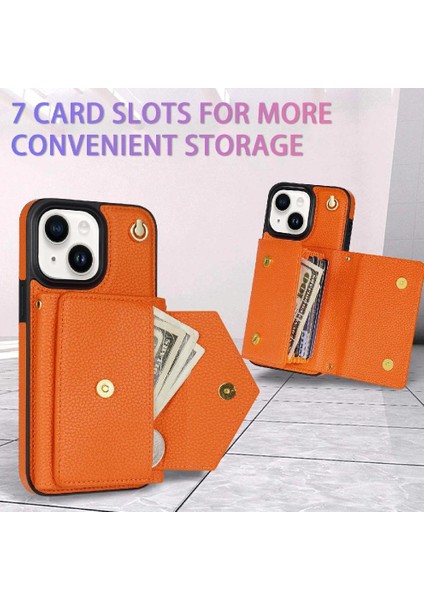 IPhone 14 Plus Akordeon Kart Cüzdan Kılıf Kart Tutucu Pu ile Uyumlu (Yurt Dışından) indirimleri