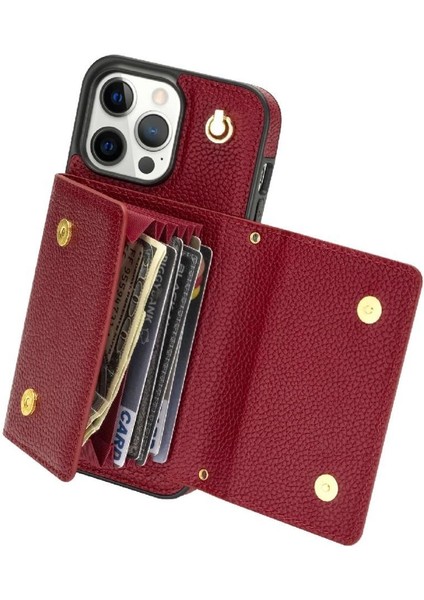 IPhone 15 Pro Akordeon Kart Cüzdan Kılıf Koruyucu Kapak ile Uyumlu (Yurt Dışından) modelleri