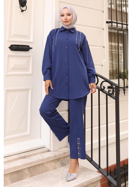 Inci Detaylı Takım Indigo 19259 modelleri