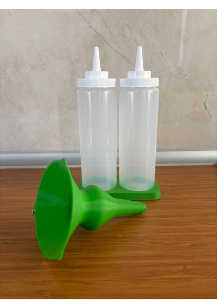 Şef Tipi Sos ve Yağdanlık Seti (Şişe, Huni, Stand) fırsatları