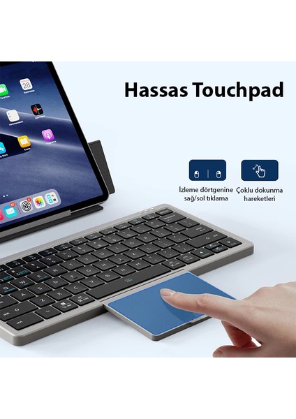 Dux Ducis Universal Ok Series Kablosuz Bluetooth Klavye Touchpad KILIF-(5775) - BLS2194-9967