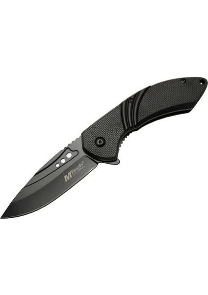 4212 Siyah Kamp Çakı 20CM- Yarı Otomatik Kemerlikli Oluklu - BLS9546-9579