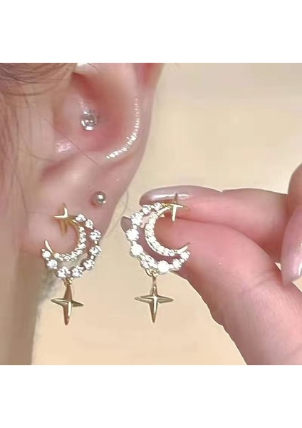 Kulak Deliksiz Kulak Klipsi Küpe 925 Inci Vintage Küpe Mücevher (Yurt Dışından)
