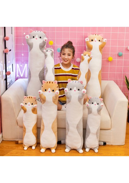 130CM Uzunluğunda Kedi Klip Bacaklar Peluş Oyuncak Bebek Bebek Yastık Hediye (Yurt Dışından) modelleri