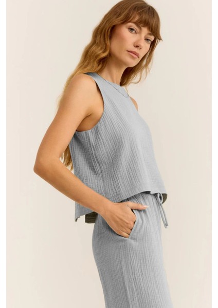 Kadın Müslin Bluz & Pantolon Takımı – Oval Yaka, %100 Pamuk 2 Kat Müslin Kumaş – Hafif, Nefes Alabilen ve Konforlu Yapısıyla Plaj, Tekne ve Günlük Kullanım Için Mükemmel Yaz Seti indirimleri