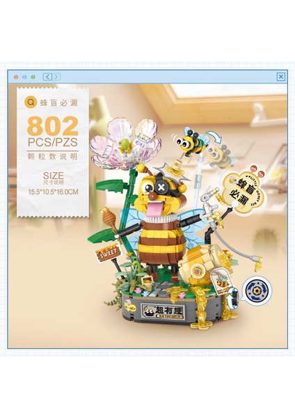 Mini Sokak Sahnesi Yapı Taşları Tam Set Yapboz Oyuncakları Panda Yapı Süsü (Yurt Dışından)