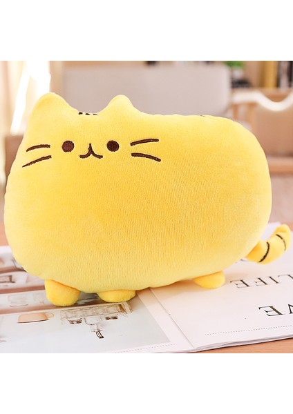 25CM Sevimli Kurabiye Kedi Peluş Oyuncak Bebek Yastık Hediye (Yurt Dışından)