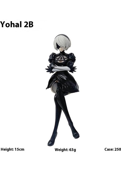 Yulha 2b Miss Beauty Tek Figür Anime Süsleri Jingpin (Yurt Dışından)