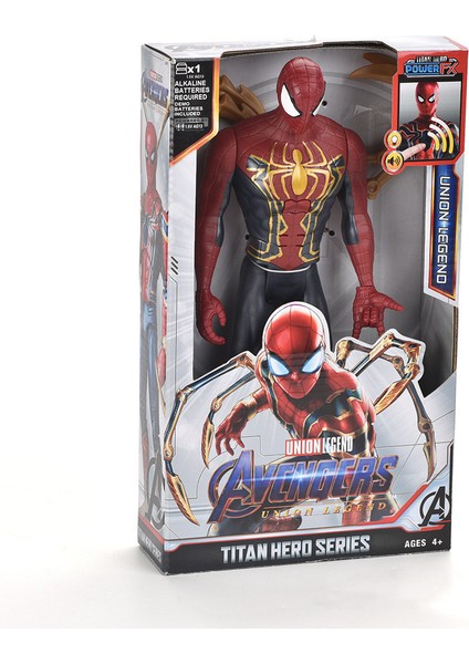 30CM Avengers Sesli ve Işıklı Aksiyon Figürü Ler Hareketli Takım Amerika Örümcek Adam Maket Oyuncaklar (Yurt Dışından)