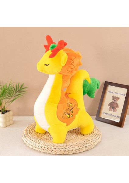 35CM Karikatür Ejderha Peluş Oyuncak Bebek Yastık Hediye (Yurt Dışından)