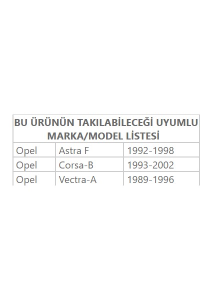 Motor Yağı Kapağı Astra F, Corsa B, Vectra A (1,4 8 Valf) Ithal