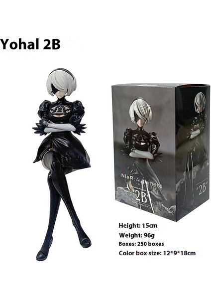 Yulha 2b Miss Beauty Tek Figür Anime Süsleri Jingpin (Yurt Dışından)