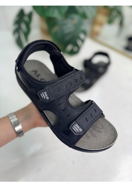 Günlük Erkek Sandalet Kalın Ortopedik Dikişli Taban Cırtlı Havuz Deniz Ayakkabısı 5201