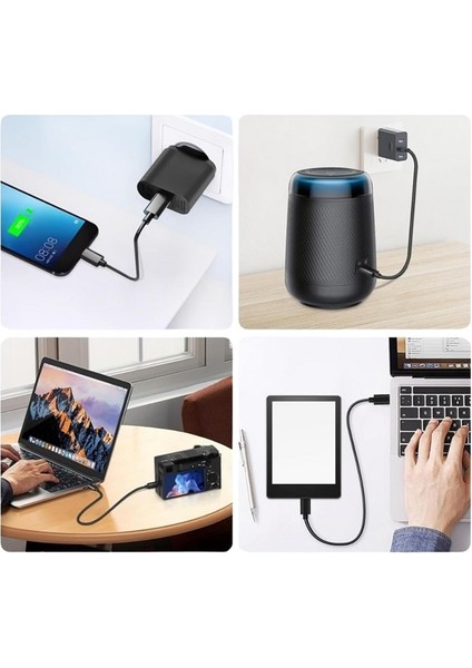 Type-C To Micro USB Çevirici Dönüştürücü Kablo 80 cm