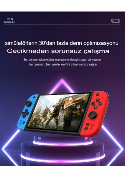 G90 7 Inç IPS Hd Ekran Oyun Konsolu Linux Işletim ve Çoklu Sistem Emülatörü Arcade Oyun Konsolu