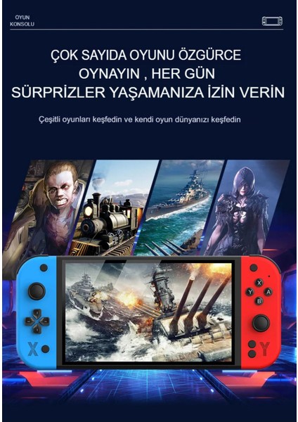G90 7 Inç IPS Hd Ekran Oyun Konsolu Linux Işletim ve Çoklu Sistem Emülatörü Arcade Oyun Konsolu