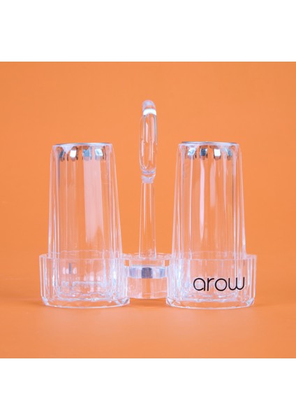 Akrilik Tuzluk Seti - Şeffaf - 7 cm