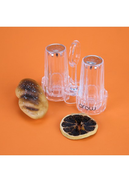 Akrilik Tuzluk Seti - Şeffaf - 7 cm modelleri