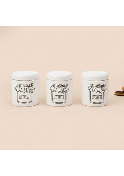 25028 Almira 3'lü Baharatlık - Beyaz modelleri