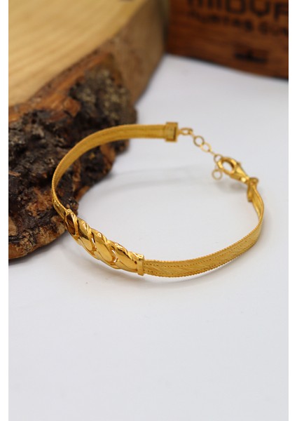 Örgü Desenli Trabzon Hasırı Altın Kaplama Gümüş Bileklik 201024321 modelleri