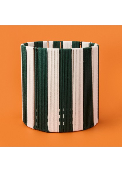 Nautical Fun Silindir Dekoratif Sepet - Beyaz / Yeşil - 30X30 cm fiyatları