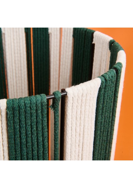 Nautical Fun Silindir Dekoratif Sepet - Beyaz / Yeşil - 30X30 cm indirimleri