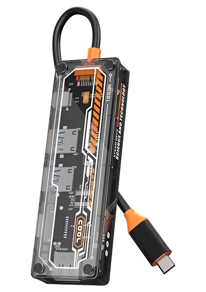 Ally 6in1 Type-C To Usb3.0 + Usb2.0 + Type-C Pd 100W + Sd + Tf + HDMI Çoğaltıcı - BLS3281-8789