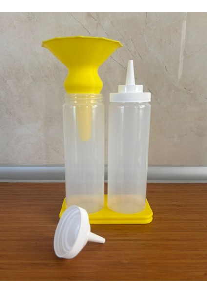 Şef Tipi Sos ve Yağdanlık Seti (Şişe, Huni, Stand) modelleri