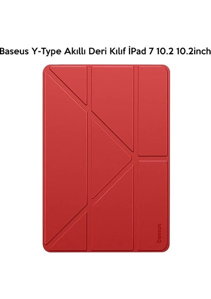 Baseus Y-Type Akıllı Deri Kılıf Ipad 7 Nesil 10.2inch Tablet KILIF-(5775) - BLS5629-6623