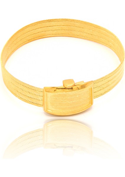 4 Sıra Trabzon Hasırı Altın Kaplama Gümüş Bileklik 201024320