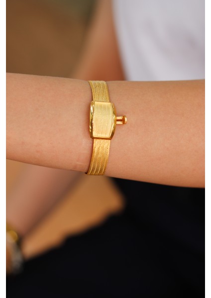 4 Sıra Trabzon Hasırı Altın Kaplama Gümüş Bileklik 201024320 fiyatları