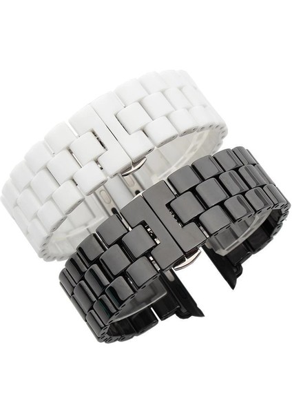 Ally Apple Watch 7-8 45MM 6-5-4 44MM Seramik Kayış Kordon 3 Bakla 3-2-1 42MM-(5775 - BLS3755-7203
