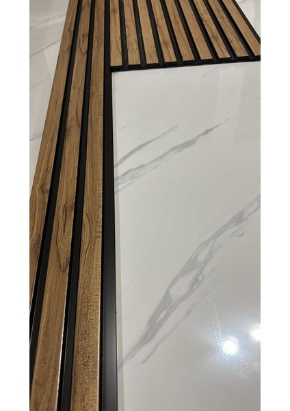 Atc 12X145 cm Açık Meşe Pvc Duvar Lambiri Ofis Salon Tv Arkası Dekoratif Lmabiri Panel