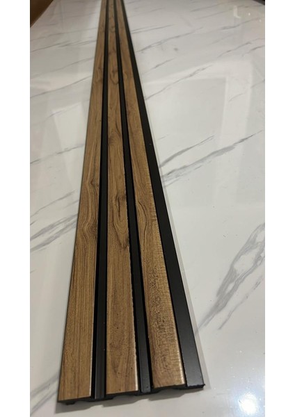 Atc 12X145 cm Açık Meşe Pvc Duvar Lambiri Ofis Salon Tv Arkası Dekoratif Lmabiri Panel