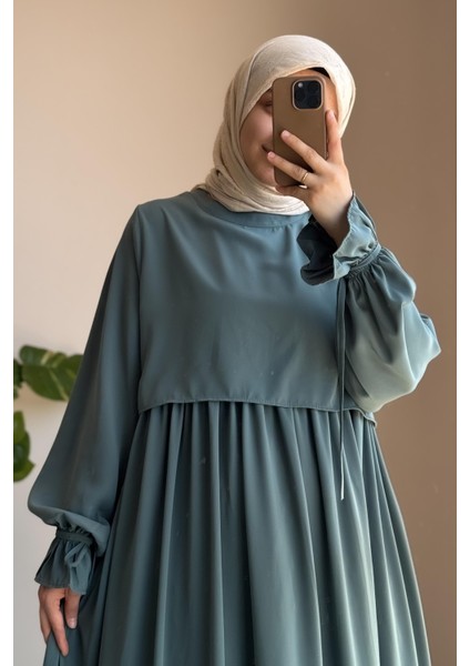 Manolya Elbise- Mint Yeşil