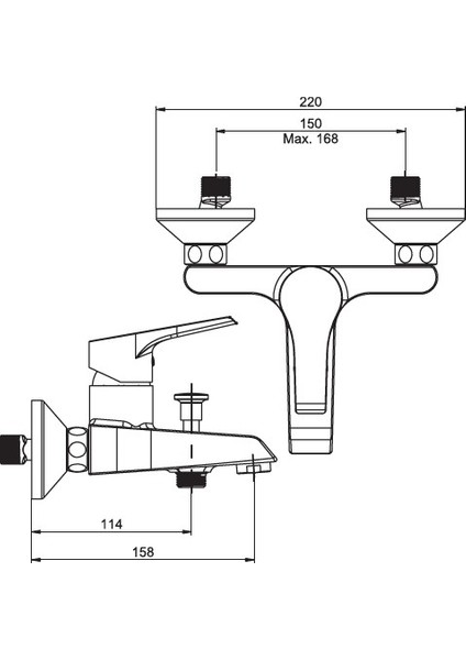 Visia Plus Banyo Bataryası - Su Tasarruflu, Modern Tasarım, Uzun Ömürlü Kullanım N3035402 fiyatları