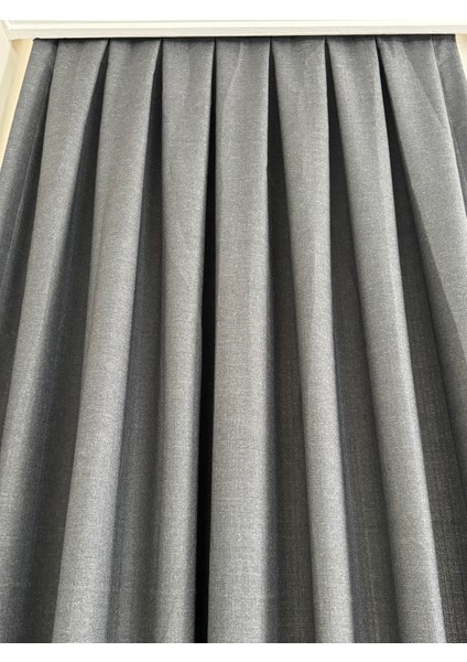 Antrasit Keten Fon Perde Sık Pile fiyatları