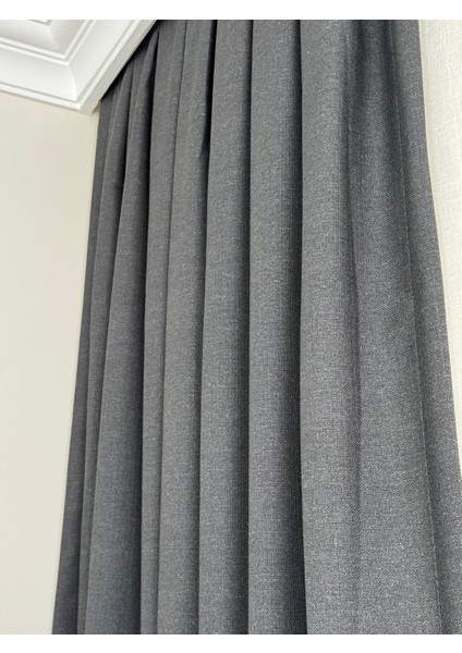 Antrasit Keten Fon Perde Sık Pile modelleri