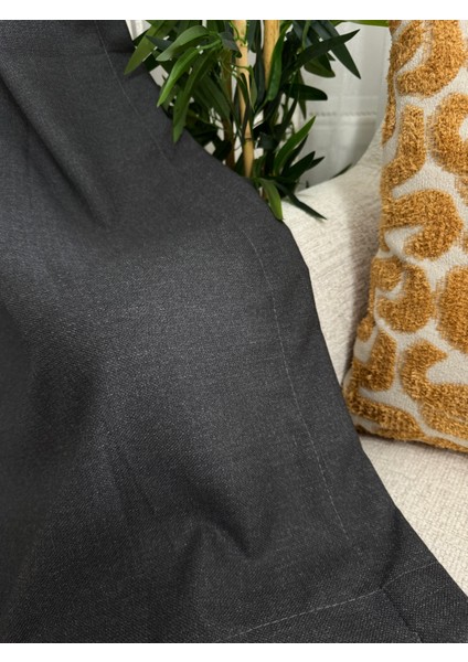 Antrasit Keten Fon Perde Sık Pile indirimleri