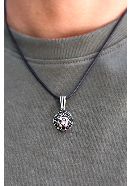 Aslan Kafası Model 925 Ayar Gümüş Erkek Kolye 201024345 fiyatları