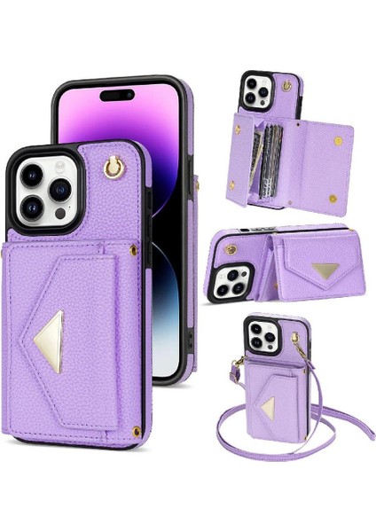 IPhone 14 Pro Max Akordeon Kart Cüzdan Kılıf Manyetik Kart ile Uyumlu (Yurt Dışından)