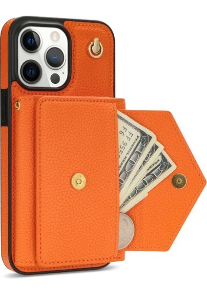 IPhone 13 Pro Akordeon Kart Cüzdan Kılıf Crossbody Kayışı ile Uyumlu (Yurt Dışından) indirimleri