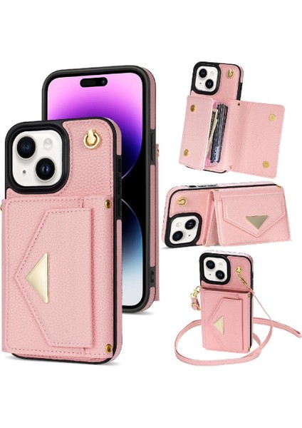 IPhone 14 Akordeon Kart Cüzdan Kılıf Manyetik Kapatma Pu ile Uyumlu (Yurt Dışından)