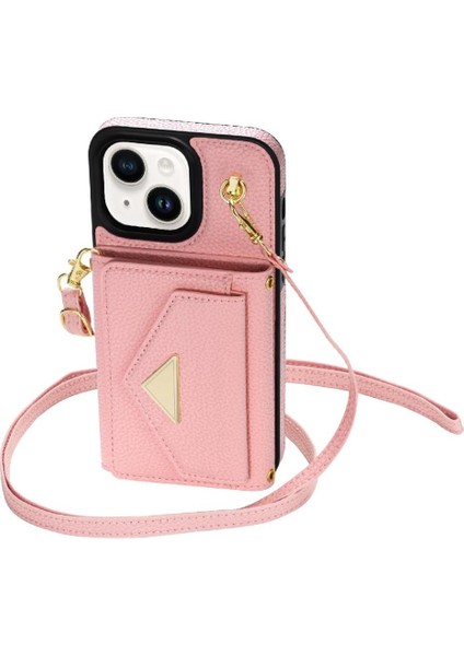 IPhone 13 Akordeon Kart Cüzdan Kılıf Crossbody Kayış Pu ile Uyumlu (Yurt Dışından)
