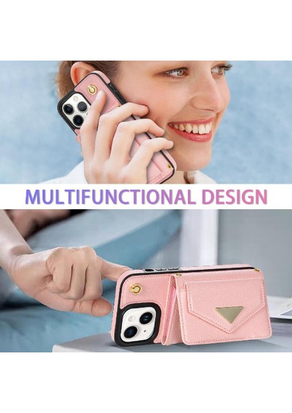 IPhone 13 Akordeon Kart Cüzdan Kılıf Crossbody Kayış Pu ile Uyumlu (Yurt Dışından) fiyatları