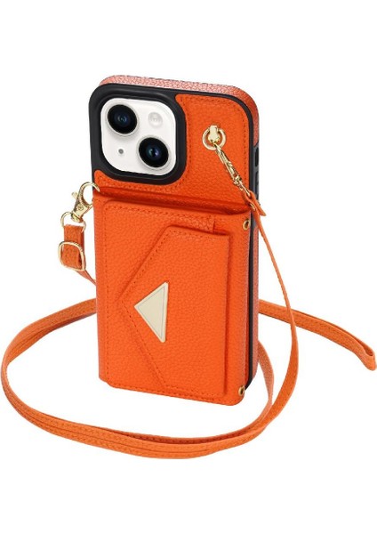 IPhone 13 Akordeon Kart Cüzdan Kılıf Crossbody Kayış Pu ile Uyumlu (Yurt Dışından)
