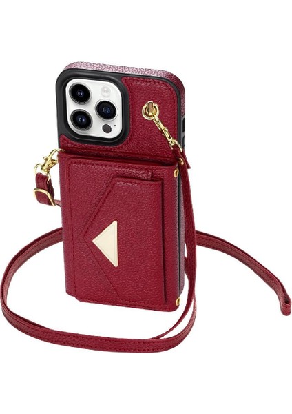 IPhone 14 Pro Akordeon Kart Cüzdan Kılıf Crossbody Kayışı ile Uyumlu (Yurt Dışından) fiyatları