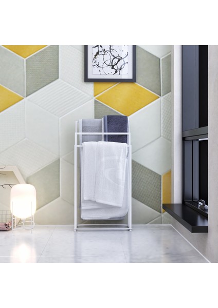 Manolya Banyo Metal Beyaz Havlu Kurutma Askısı Beyaz fiyatları