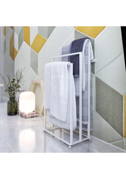 Manolya Banyo Metal Beyaz Havlu Kurutma Askısı Beyaz modelleri