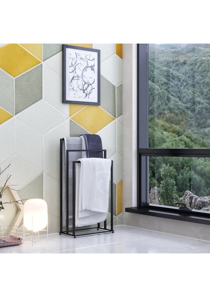 Manolya Petek Altı Metal Üçlü Havlu Askısı modelleri